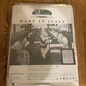 Televise Visconti 100% Sateen cotton shower curtain